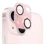 NORTHJO закалено стъкло с метална рамка за защита на лещите на камерата за iPhone 13 / 13 mini - розово