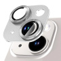 NORTHJO закалено стъкло с метална рамка за защита на лещите на камерата за iPhone 13 / 13 mini - сребристо