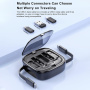 UD7603 Пътуващ комплект с USB-C удължители, редуктори, игла и стойка - черен