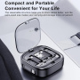 UD7603 Пътуващ комплект с USB-C удължители, редуктори, игла и стойка - черен