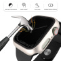 Матов калъф със закалено Anti-Spy стъкло за Apple Watch 41mm - червено