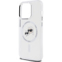 Karl Lagerfeld IML K&CH Heads Metal Frame капак с MagSafe за iPhone 15 Pro Max - прозрачен