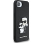 Karl Lagerfeld Saffiano Karl and Choupette калъф за iPhone 16e / 17e - черен