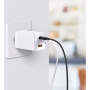 Baseus GaN5 Pro комплект за бързо зареждане с адаптер с 2x USB-C / USB-A порта и USB-C към USB-C кабел - 65W - 1 m - бял