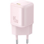 Baseus PicoGo мини бързозареждащ адаптер с USB-C порт - 45W - розов