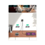 Spigen ArcStation Pro GaN адаптер за зареждане с 2x USB-C порта - 45W - черен