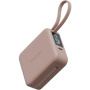 ENERGEA MagPac Mini Plus безжична MagSafe powerbank с 2x вграден кабел USB-C и порт USB-C - 10 000 mAh - розов