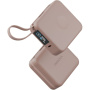 ENERGEA MagPac Mini Plus безжична MagSafe powerbank с 2x вграден кабел USB-C и порт USB-C - 10 000 mAh - розов