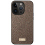 SULADA елегантен калъф с блясък за iPhone 16 Pro - кафяв