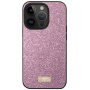 SULADA елегантен калъф с блясък за iPhone 16 Pro - розов