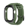 Издръжлив калъф с каишка и безел с покритие за Apple Часовник Ultra 49mm - маслина