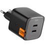 Spigen ArcStation Pro GaN адаптер за зареждане с 2x USB-C порта - 45W - черен