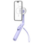 Spigen S571W Bluetooth селфи стик със статив и MagSafe стойка за iPhone - лилав