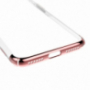 Baseus луксозен лъскав прозрачен калъф за Apple iPhone SE (2020/2022) / 8 / 7 - златно розов