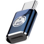 Адаптер Lightning female / USB-C male за iPhone / iPad - син