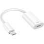 Аудио адаптер USB-C male / Lightning female за iPhone - бял