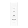 BELKIN BoostCharge Pro 4-портово зарядно устройство PD 140W - 3 бр. USB-C / USB-A с UK, EU, US адаптери за iPhone / iPad / MacBook - бял