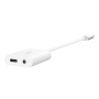 BELKIN Адаптер за аудио и зареждане RockStar - 3.5 мм жак / USB-C към USB-C - бял