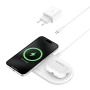 BELKIN BOOST CHARGE PRO Qi2 2v1 магнитна подложка за зареждане за iPhone / AirPods - бял
