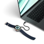 Satechi магнитен кабел за бързо зареждане - USB-C към магнитен диск за Apple Watch - 20 см - космическо сиво
