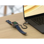 Satechi магнитен кабел за бързо зареждане - USB-C към магнитен диск за Apple Watch - 20 см - космическо сиво
