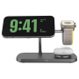 T255 Qi2 3-в-1 магнитен безжичен стенд за iPhone / Apple Watch / AirPods - 15W - черен
