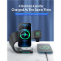 Appleking 4в1 магнитен безжичен стенд за iPhone / Apple Watch / AirPods - 15W - черен