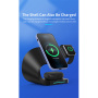 Appleking 4в1 магнитен безжичен стенд за iPhone / Apple Watch / AirPods - 15W - черен
