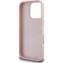 Guess Grained Roses 4G Metal Logo кейс за iPhone 16 Pro - розов