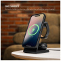 FIXED MagPowerstation Alu 2 3в1 магнитен безжичен стенд за iPhone / Apple Watch / AirPods - 15W - черен