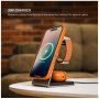 FIXED MagPowerstation Alu 2 3-в-1 магнитен безжичен стенд за iPhone / Apple Watch / AirPods - 15W - титаниев