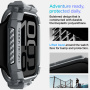 Spigen Rugged Armor супер устойчив калъф за Apple Watch 46mm - тъмно сив