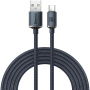 Baseus Crystal Shine Series плетен кабел за зареждане и пренос на данни USB-A / USB-C за iPad / AirPods - 2 м - черен