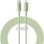 Baseus екологично разградим плетен кабел за зареждане и пренос на данни PD 20W USB-C / Lightning за iPhone / iPad / iPod / AirPods - 2 м - светлозелен