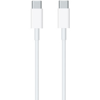 Kабел за зареждане и пренос на данни USB-C / USB-C за iPhone / iPad / MacBook / AirPods - 2 m - бял