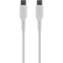 FIXED Liquid silicone кабел за зареждане и пренос на данни PD USB-C / USB-C за iPhone / iPad / MacBook / AirPods - 1,2 м - бял