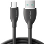 JOYROOM SA29-AC3 силиконов кабел за зареждане и пренос на данни USB-A / USB-C за iPhone / iPad / MacBook / AirPods - 1,2 м - черен