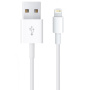 USB-A 2.0 / Lightning кабел за зареждане и синхронизиране за iPhone / iPad / iPod / AirPods - 30 cm - бял