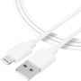 Tactical Smooth Thread кабел за зареждане и пренос на данни USB-A / Lightning за iPhone / iPad / AirPods - 2 м - бял