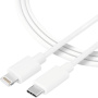 Кабел за пренос на данни и зареждане Tactical Smooth Thread USB-C / Lightning за iPhone / iPad / AirPods - 1 м - бял