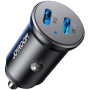 Автомобилно зарядно JOYROOM CCN06 с 2x USB-C порта - 30W - черно