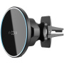 FIXED MagRound MagSafe 15W държач за вентилационна решетка за iPhone - черен