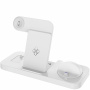 6в1 мултифункционална сгъваема стойка за зареждане за iPhone / Apple Watch / Airpods - бял