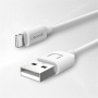 USAMS T21 комплект адаптер с USB-A порт и USB-A към Lightning кабел - 10,5W - 1 m - бял
