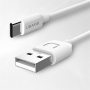 USAMS T48 комплект адаптер с USB-A порт и USB-A към USB-C кабел - 18W - 1 m - бял