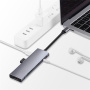 YME68 9v1 хъб - слот за SD / TF карта / HDMI / 3,5 mm жак / 2x USB-C / 3x USB-A към USB-C за MacBook - сив