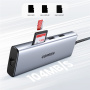 UGREEN CM490 9в1 хъб - слот за SD / TF карта / RJ45 / 2x HDMI / USB-C / 3x USB-A към USB-C - тъмно сив