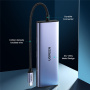UGREEN CM490 9в1 хъб - слот за SD / TF карта / RJ45 / 2x HDMI / USB-C / 3x USB-A към USB-C - тъмно сив