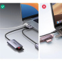 UGREEN 2в1 адаптер с четец за карти - слот за SD / TF карта към USB-C - тъмно сив