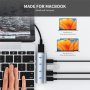 ENKAY 5-в-1 хъб - HDMI / 2x USB-C / 2x USB-A към 2x USB-C за MacBook - сив